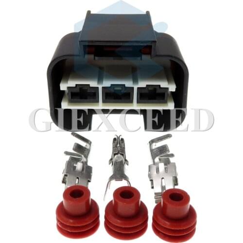 3 Pin 1743271-2 Female Electrical Fan Socket Wire Harness Connector For Auto Hyundai Tucson Kia