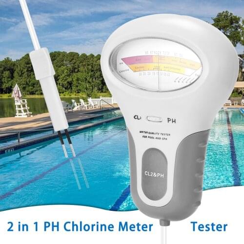2 in 1 PH Chlorine Meter Tester PC-102 PH Tester Chlorine Water Quality Testing Device CL2 Measuring For Pool Aquarium