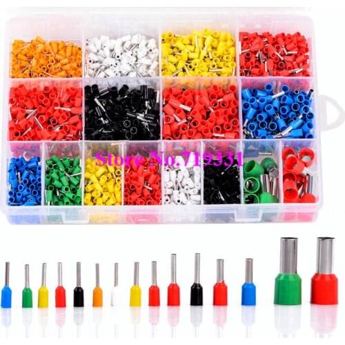 2120PCS wire Terminals Wire Copper Crimp Connector Insulated Cord Pin End T