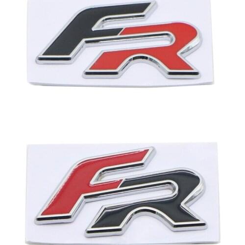 2X Metal 3D FR Car Sticker Emblem Badge for Seat Leon FR+ Cupra Ibiza Altea Exeo Formula Racing Car Accessories Car Styling