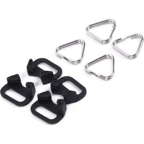 4x Triangular Split Rings For Camera Back Belt Strap Buckle Accessories Durable