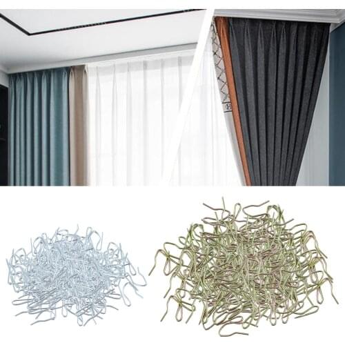 400/800 Pack Metal Curtain Hooks Drapery Hook Pins Hanger Hooks for Bathroom