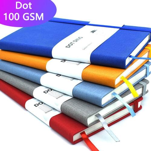 A5 Dotted Notebook 100 GSM paper cloth Hardcover Planner Diary school supplies Agenda Stationery bullet notebooks and journals