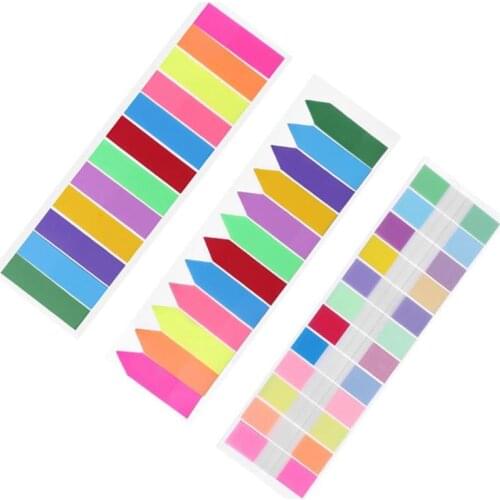 ALLOYSEED 12 Color Sticky Notes Index Memo Pad Label Paper Bookmark Sticker Supplies School Stationery