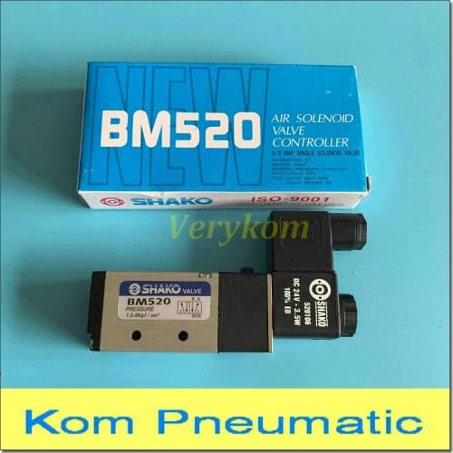 BM520 5 way 2 pos Air Solenoid Valve Controller 1/4" BSP 1/4 Inch 12v 24v dc 110v 220v ac 24vdc BM520-02S Reversing Valves Shako