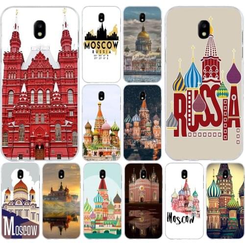 176H City Moscow Russia art Russian Soft Silicone Tpu Cover phone Case for Samsung j3 j5 j7 2016 2017 a3 2016 a5 2017 a6 2018