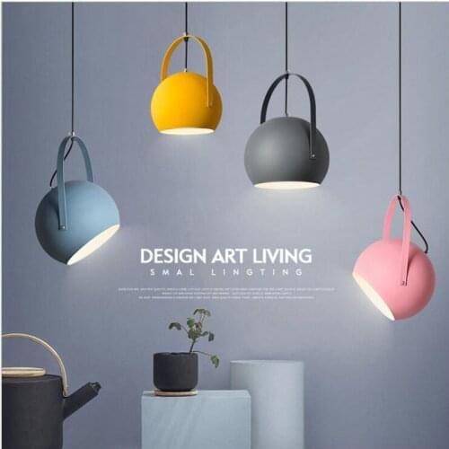 L Nordic restaurant lamp creative bar modern minimalist personality trend coffee shop wrought iron macaron restaurant chandelier