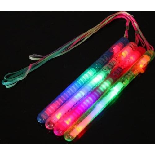 New Flashing Wand LED Glow Light Up Stick Patrol Blinking Concert Party Favors Christmas Supply Random Color