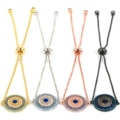 New Simple Bracelet Transparent CZ Stone Bangles Wedding Party Jewelry Adjustable Slide Tree Of Life Bracelets For Women