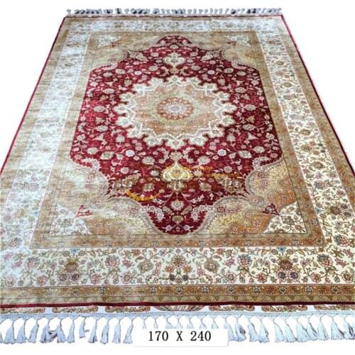 Hand-knotted Persian living room wool and silk carpet handmade exquisite carpet