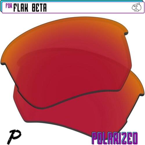 EZReplace Polarized Replacement Lenses for - Oakley Flak Beta Sunglasses - Red P