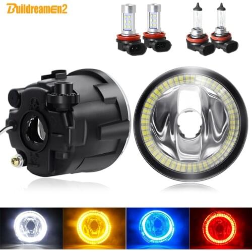 Angel Eye Fog Light Car Front Bumper Fog Lamp with Halo Ring DRL H11 For Nissan Qashqai Murano Note Rogue Quest Versa Lafesta