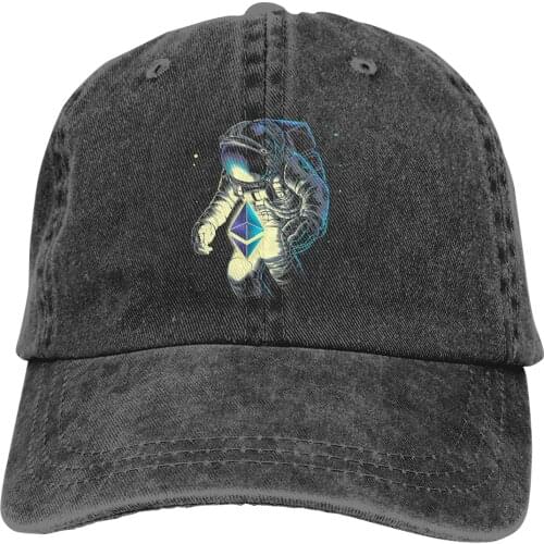 Ethereum Crypto Miners Multicolor Hat Peaked Womens Cap Space Hodler Personalized Visor Protection Hats