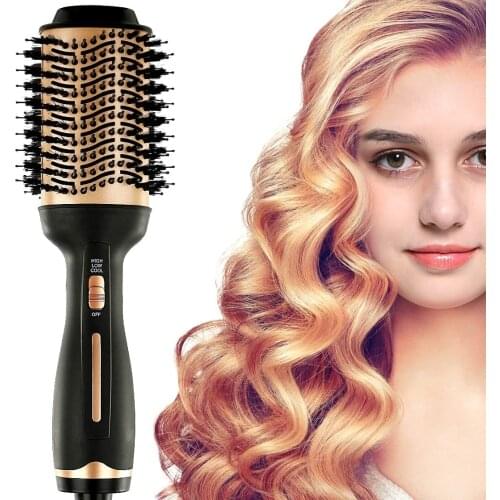 Hair Curling Brush One Step Hair Dryer Brush Hot Air Brush Styler And Volumizer Hair Straightener Comb Electric Ion Blow Dryer