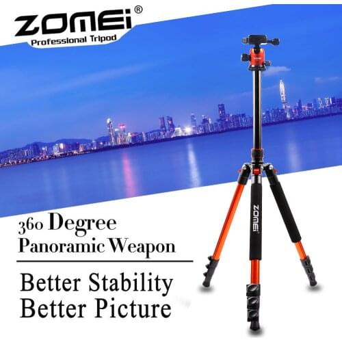 Camera Tripod Zomei Q555 Aluminium Alloy Camera Video Monopod Professional Extendable Tripod With Quick Release Plate Stand