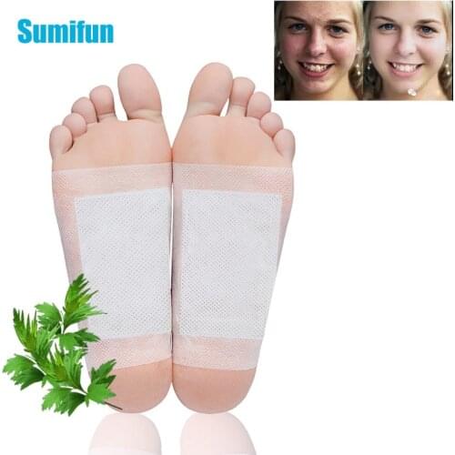 Sumifun 2Pcs Wormwood Detox Foot Patch Essential Oil 100% Original Chinese Natural Herbal Medical Plaster C1643