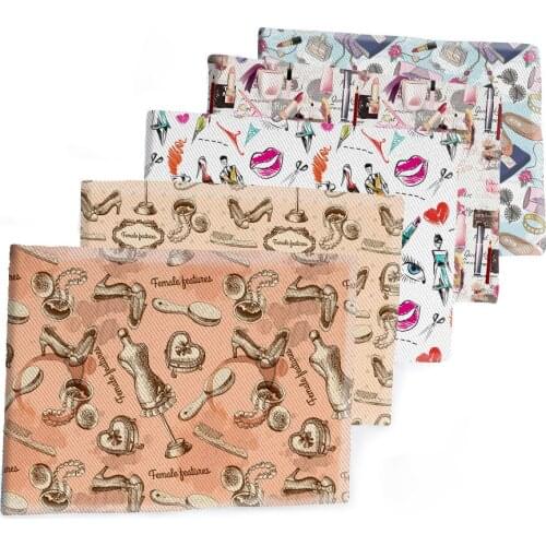 50*145CM Fabric Fashion Style Pattern Printed Polyester Cotton Twill Fabric Patchwor Printed