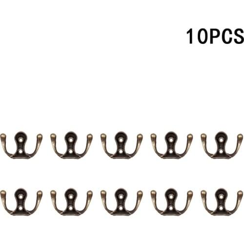 10Pcs Vintage Hanger Hook Wall Door Zinc Alloy Key Clothes Coat Hat Bag Towel Hooks Rack For Home Bedroom Bathroom Hanging Acces