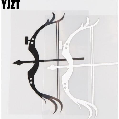 YJZT 10.4CM×16.7CM Exquisite Vinyl Body Decoration Decal Battle Shooting Weapon Bow And Arrow Creative Car Stickerr 1C-0139