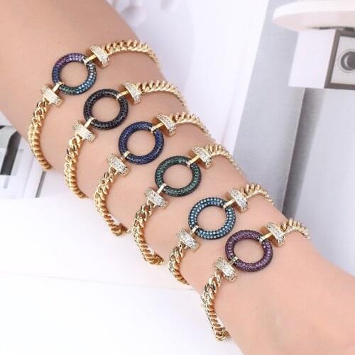 Zlxgirl jewelry high quality AAA cubic zirconia wedding bracelet for women bridal jewelry brand Gold Chain bangle&bracelet gift