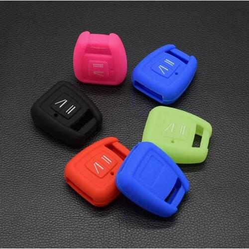 10 units Silicone car key cover for Opel VAUXHALL Vectra Zafira Omega Astra 2 Button Remote Key Rubber shell protect