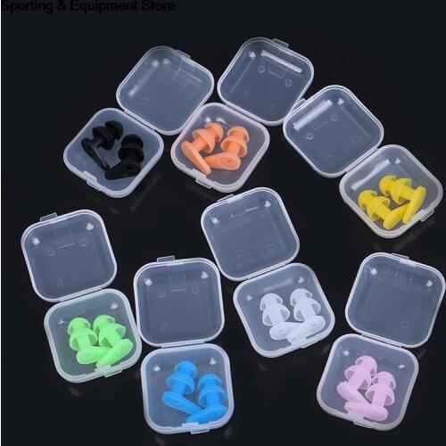 2PCS/Set Swimming Earplugs Set Waterproof Soft Silicone Surf Diving Swimming Pool Accessories for Children