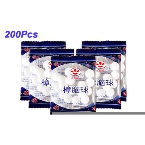 200pcs /bag Natural camphor ball wardrobe shoe cabinet deodorant anti-insect anti-moth anti-insect pill shoes anti-mite