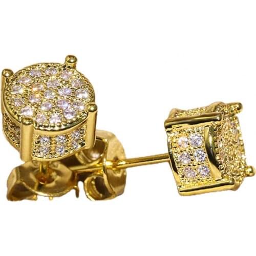 2021 Fashion Simple Elegant New Stud Earrings Glossy All-match Eye-catching Four Claws Earring Ear Studs for Dating Daily Wear