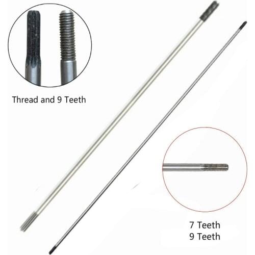 2pcs 7Teeth/9 Teeth/Thread 8mm Thickness Drive Shaft For 26mm Tube Grass Trimmer Brush Cutter 762mm Long Chain Saw Hedge Trimmer