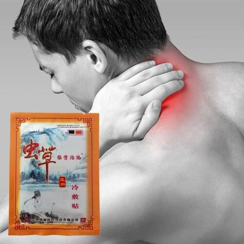 8Pcs Cordycep Massage Pain Patch Heating Analgesic Plasters Neck Muscle Relax Back Pain Chinese Medical Herbal patch Wholesale