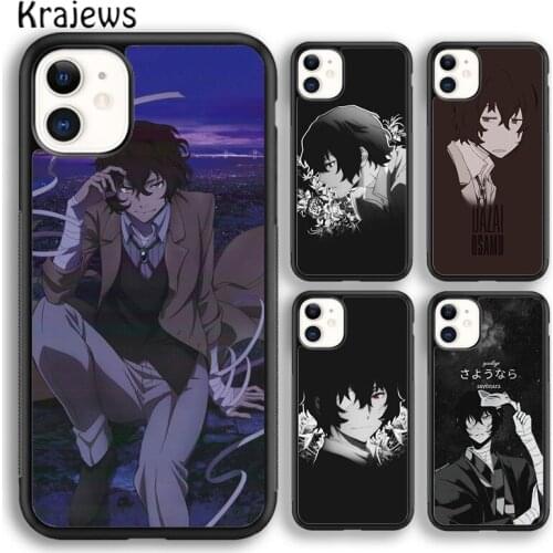 Krajews Anime Bungou Stray Dogs Dazai Osamu Phone Case Cover For iPhone 5 SE 6s 7 8 plus X XR XS 11 12 pro max Samsung S8 S9 S10