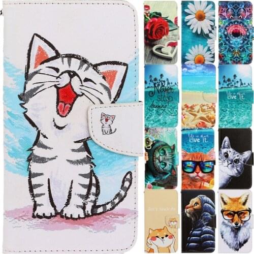 For Xiaomi Case Mi 10 Pro 10Pro Mi10 Leather Phone Cover For Xio Mi Note 10 Pro Lite Cartoon Dog Cat pattern Wallet Flip case