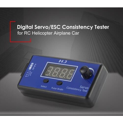 Digital Servo Tester/ESC Consistency Tester for RC Airplane DC 4.8-6V 3 Modes Steering Gear Measurement for RC Helicopter