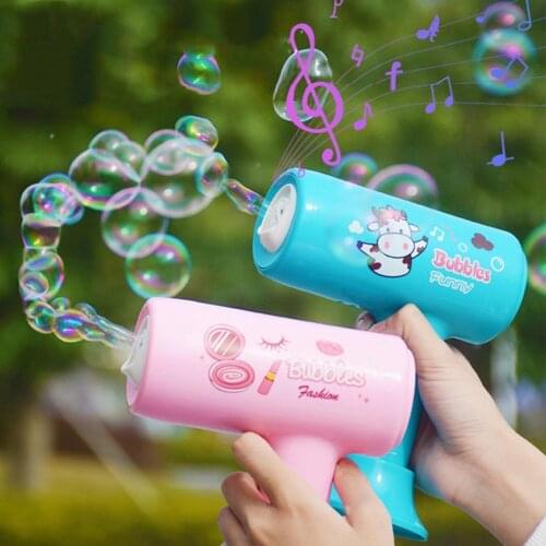 Kids Bubble Guns Bubble Machine Blower Hair Dryer Design Operate Easily ABS Toddlers Indoor Outdoor Bubble Toy