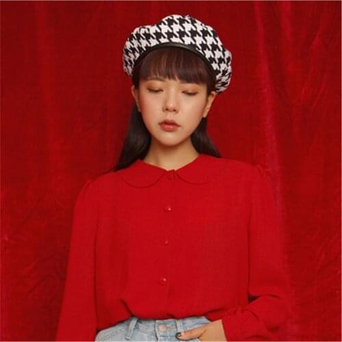 HARAJUKU choriki Beret Korean printmaker hat fashion matching flat hat fashion stewardess hat WS-2928