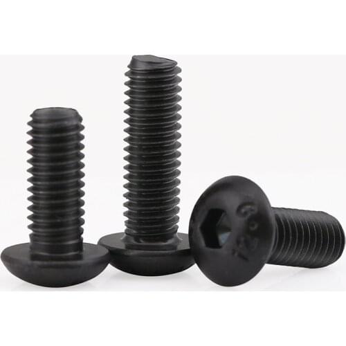 Class 12.9 hexagonal screw inner hexagonal screw disc head hexagonal screw cup screw M3M4M5M6M8 30PCS