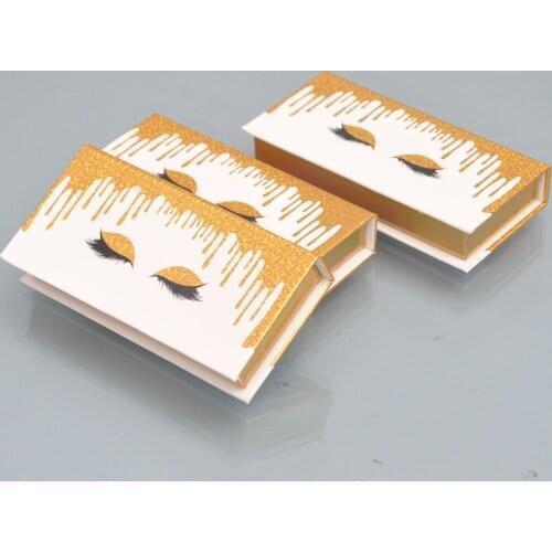 Wholesale Lash Box Packaging Eyelash Box Customize Faux Cils Mink Eyelashes White Rectangle Magnetic Package Storage Case Vendor