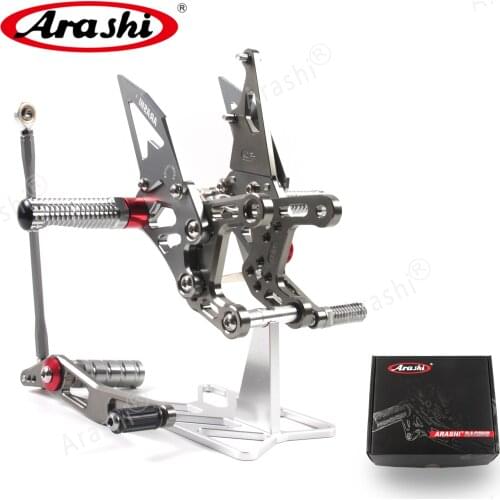 Arashi Motorcycle Rider Rearset For YAMAHA YZF R1 2009 - 2014 CNC Adjustable Footrests Foot Pegs YZF-R1 2010 2011 2012 2013