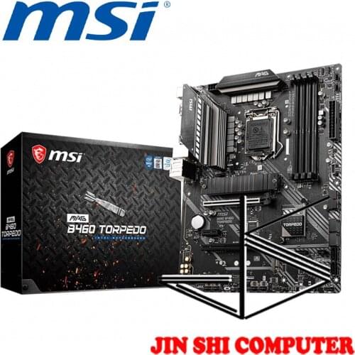 NEW MSI MAG B460 TORPEDO Supports 10th Gen Intel® Core™ LGA 1200 socket Supports DDR4 Memory, up to 2933MHz (Max.) Turbo M.2