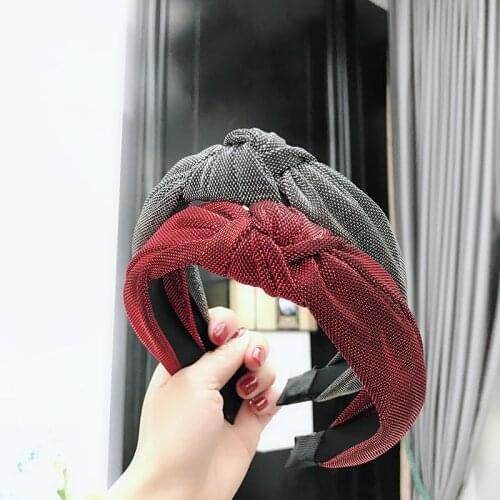 Bohemian Snake Print Hairband Wide Headband Solid Color Hairbands Floral Hair Band Twisted Knotted Accessories Black Red Gray