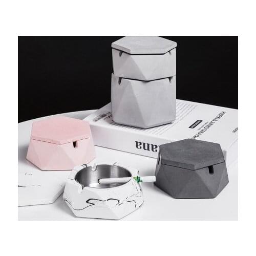 Nordic Fashion Pink Ashtray Home Creative Ash Tray With Lid Cute Girly Ashtray