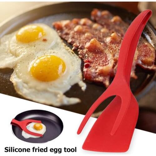 Food Grade Nylon Egg Pancake Turner 2 In 1 Grip and Flip Spatula For Toasted Breads Kitchen Utensils Egg Tools