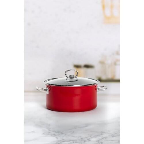 Red Enamel Cookware | 22 cm