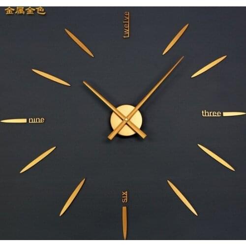 Luxury DIY 3d Wall Clock Home Decoration Mirrors Surface Large Size Art Clock o'clock