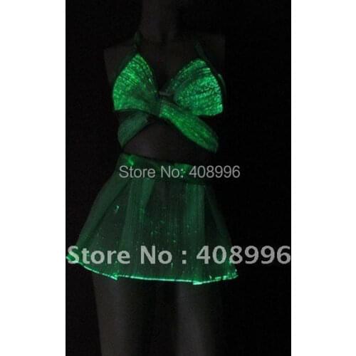Sexy luminous optical fiber corsage and skirt for performance/fashion/Singular dress/Show Clothing/02