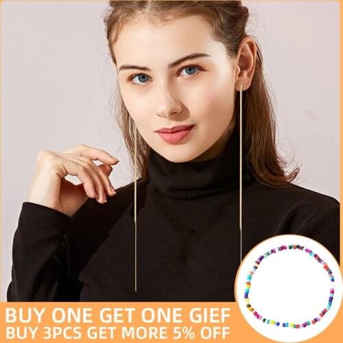 Dorado Super Long Chain Tassel Drop Earrings For Women Girls Retro New Alloy Female Dangle Earring Fashion Party Jewelry Brincos