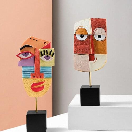 BOUSSAC Modern Resin Statue Sculpture Creative Abstract Sculpture nordic decoration home Art Office Decoration Resin Ornaments