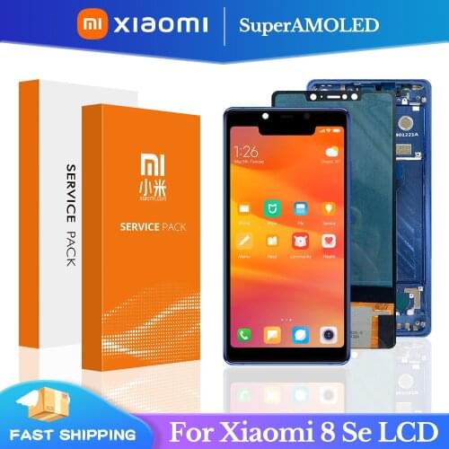 Super AMOLED For Xiaomi Mi8 SE Mi 8 SE MI8SE LCD Display Touch Screen Digitizer Assembly Replace For Xiaomi Mi 8SE lcd