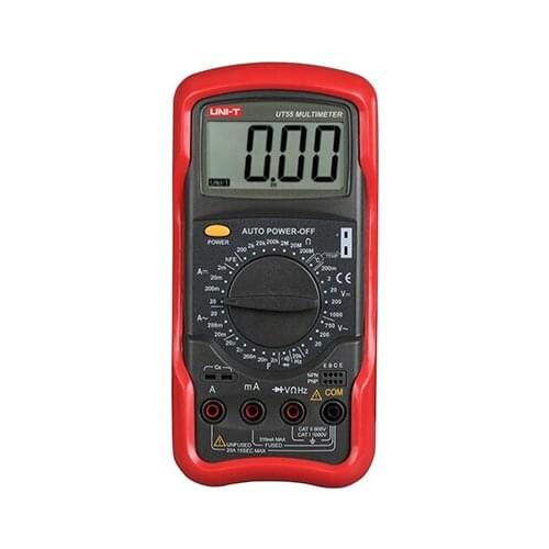UT55 Universal digital multimeter Manual range DC and AC voltage current resistance capacitance diode temperature frequency