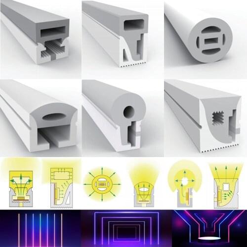 WS2812B WS2811 RGBW LED Neon Rope Tube Silicone Gel Flexible Strip Light Soft Lamp Tube IP67 Waterproof For Decoration